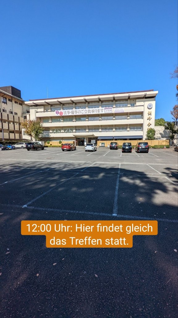 12:00 Uhr: Hier findet gleich das Treffen statt.