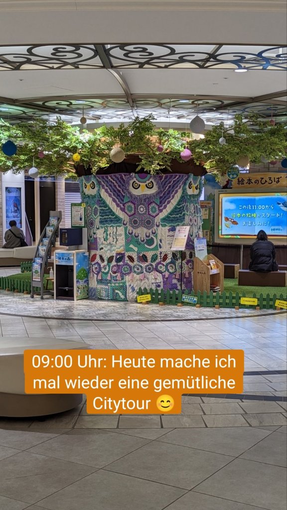 09:00 Uhr: Heute mache ich mal wieder eine gemütliche Citytour 😊