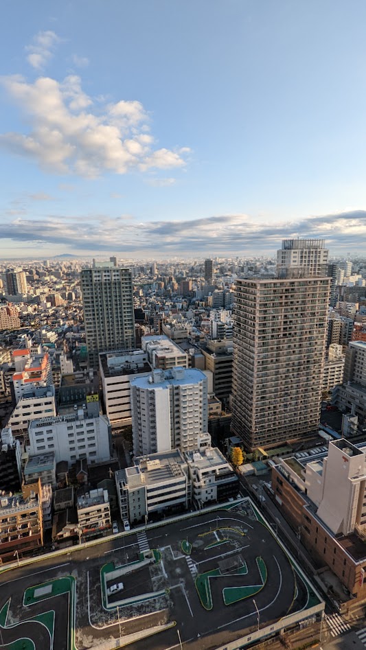 Morgenblick aus dem Hotelzimmer in Ikebukuro