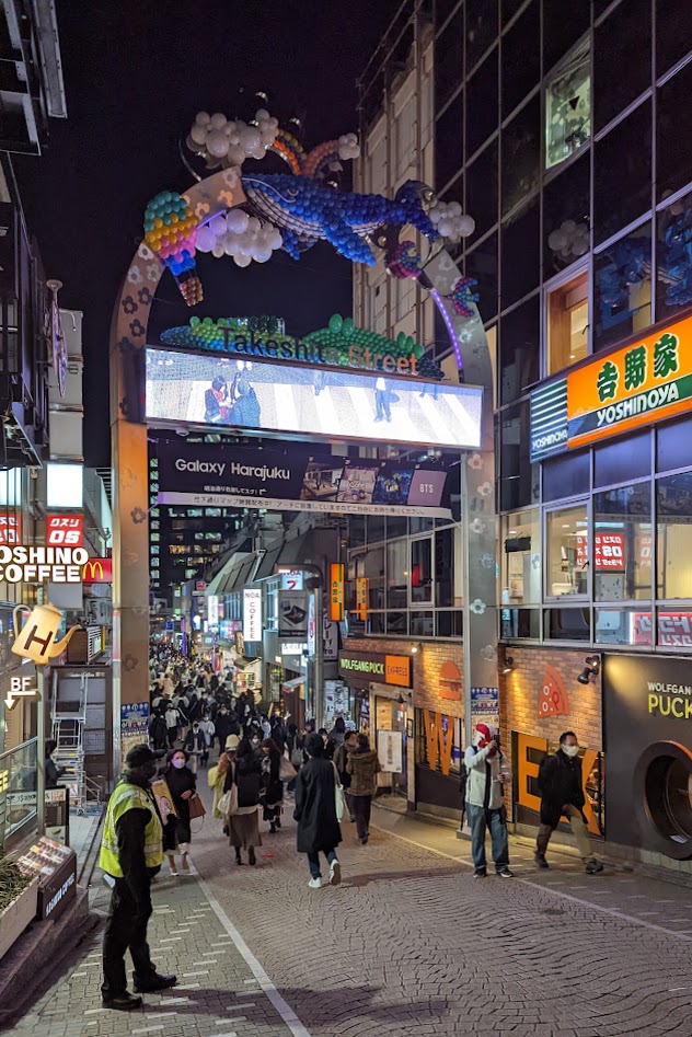 Takeshita-Dori in Harajuku am Abend