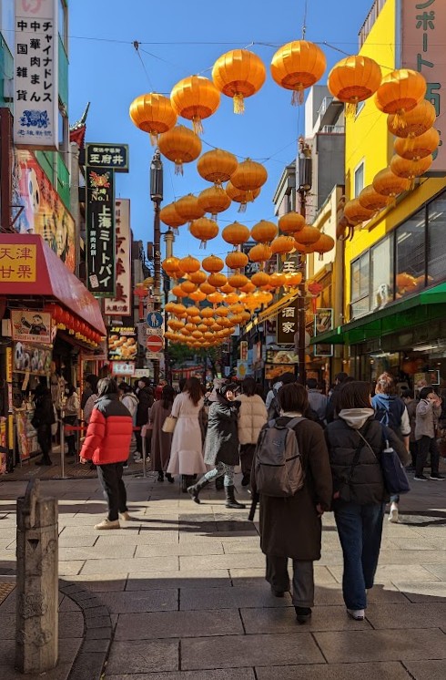 Straße in Chinatown Yokohama